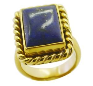 better Lapis Lazuli Gold Plated Blue Ring jaipur L-1in US 5,6,7,8