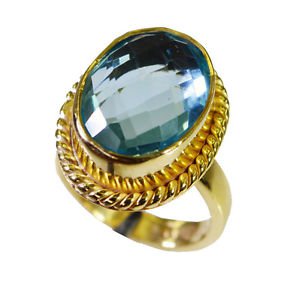 foxy Blue Topaz CZ Copper Blue Ring supply L-1in US 5,6,7,8