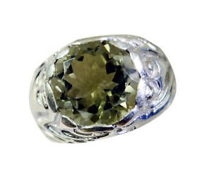 goodly Green Amethyst Silver Green Ring exporter L-1in US 5,6,7,8