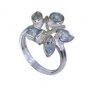 goodly Green Amethyst Silver Green Ring exporter L-1in US 5,6,7,8
