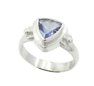 resplendent Iolite 925 Sterling Silver Blue Ring supplies L-1.5 US
