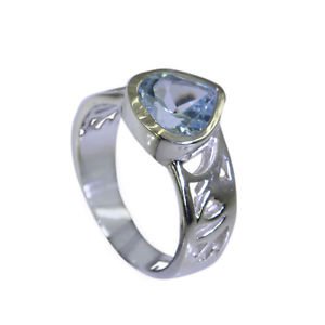 aesthetic Blue Topaz Silver Blue Ring wholesales L-1in US 5,6,7,8