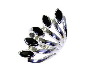 bewitching Black onyx 925 Sterling  Black Ring handmade  L-1in US 5,6,7,8