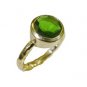 goodly Emerald CZ  Gold Plated Green Ring wholesale L-1in US 5,6,7,8