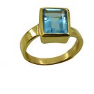 picturesque Blue Topaz CZ Copper Blue Ring Designer L-1in US 5,6,7,8