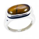 enticing Tiger Eye Silver Brown Ring exporter L-1in US 5,6,7,8