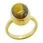 studly Tiger Eye Gold Plated Brown Ring exporter L-1in US 5,6,7,8