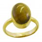 bewitching Tiger Eye Gold Plated Brown Ring handcrafted L-1in US 5,6,7,8