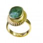 resplendent Indian Emerald Gold Plated Green Ring suppiler L-1in US 5,6,7,8