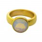 flawless Fire opal CZ  Gold Plated White Ring jewellery L-1in US 5,6,7,8