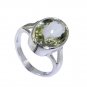 seemly Green Amethyst 925 Sterling  Green Ring wholesale L-1in US 5,6,7,8