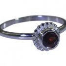 slightly Garnet 925 sterling silver Red Ring supply L-1.2in US 5,6,7,8