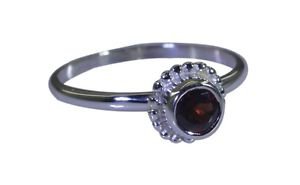 slightly Garnet 925 sterling silver Red Ring supply L-1.2in US 5,6,7,8