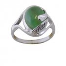 yummy Green Onyx 925 Sterling Silver Green Ring exporter L-1in US 5,6,7,8