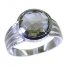 superb Green Amethyst 925 sterling silver Green Ring handmade  L-1.2in US 5,6,7,