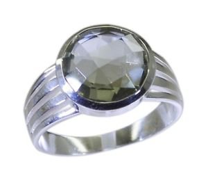 superb Green Amethyst 925 sterling silver Green Ring handmade  L-1.2in US 5,6,7,