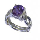 splendid Amethyst 925 Sterling  Purple Ring supply L-1in US 5,6,7,8