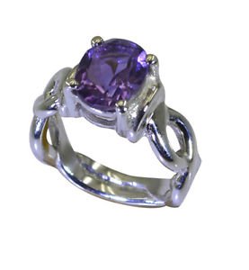 splendid Amethyst 925 Sterling  Purple Ring supply L-1in US 5,6,7,8