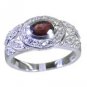 grand Garnet 925 sterling silver Red Ring jewellery L-1.2in US 5,6,7,8