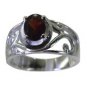 grand Garnet 925 sterling silver Red Ring jewellery L-1.2in US 5,6,7,8
