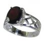 grand Garnet 925 sterling silver Red Ring jewellery L-1.2in US 5,6,7,8