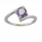 lovesome Amethyst 925 Sterling Silver Purple Ring exporter L-1in US 5,6,7,8