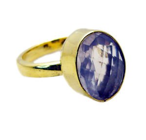 lovely Rose Quartz Copper Pink Ring indian L-1in US 5,6,7,8