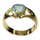 hot Blue Topaz CZ Copper Blue Ring jewellery L-1in US 5,6,7,8
