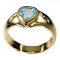 hot Blue Topaz CZ Copper Blue Ring jewellery L-1in US 5,6,7,8
