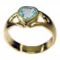 hot Blue Topaz CZ Copper Blue Ring jewellery L-1in US 5,6,7,8