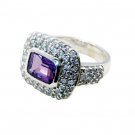 bonnie Amethyst Silver Purple Ring wholesale L-1in US 5,6,7,8