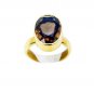 sightly Smoky Quartz Copper Brown Ring handmade  L-1in US 5,6,7,8