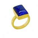 bewitching Lapis Lazuli Gold Plated Blue Ring exporter L-1in US 5,6,7,8