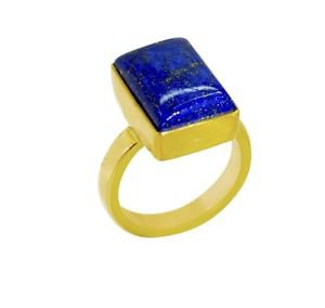 bewitching Lapis Lazuli Gold Plated Blue Ring exporter L-1in US 5,6,7,8