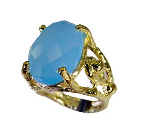magnetic Blue Chalcedony Copper Blue Ring wholesales L-1in US 5,6,7,8