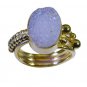 angelic Druzy Gold Plated multi Ring supply L-1in US 5,6,7,8