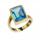 dazzling Blue Topaz CZ Copper Blue Ring jewellery L-1in US 5,6,7,8