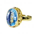 grand Blue Topaz CZ Copper Blue Ring wholesale L-1in US 5,6,7,8