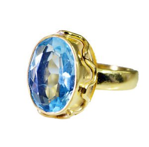 grand Blue Topaz CZ Copper Blue Ring wholesale L-1in US 5,6,7,8