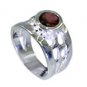 graceful Smoky Quartz 925 sterling silver Brown Ring wholesale L-1.2in US 5,6,7