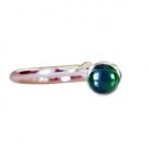 perfect Green Onyx Silver Green Ring supply L-1in US 5,6,7,8