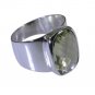 lovesome Green Amethyst 925 sterling silver Green Ring supply L-1.2in US 5,6,7,8