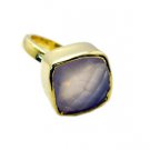 scenicbonny Rose Quartz Copper Pink Ring jewelry L-1in US 5,6,7,8