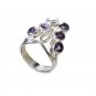 lovely Amethyst Silver Purple Ring supplies L-1in US 5,6,7,8