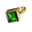angelic Emerald CZ Copper Green Ring indian L-1in US 5,6,7,8