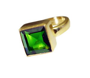 angelic Emerald CZ Copper Green Ring indian L-1in US 5,6,7,8