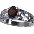 magnetic Garnet 925 sterling silver Red Ring gemstone L-1.2in US 5,6,7,8