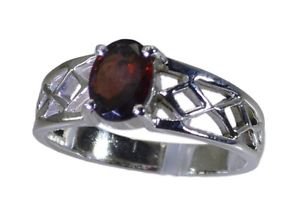 magnetic Garnet 925 sterling silver Red Ring gemstone L-1.2in US 5,6,7,8