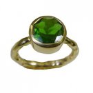 engaging Emerald CZ  Gold Plated Green Ring india  L-1in US 5,6,7,8