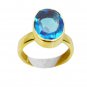 fascinating Blue Topaz CZ Copper Blue Ring suppiler L-1in US 5,6,7,8